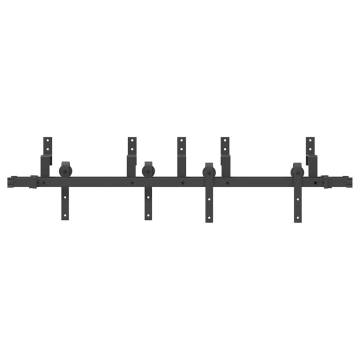 Sliding Door Hardware Kit - Steel Black 152.5 cm | HipoMarket