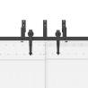 Sliding Door Hardware Kit 152.5 cm Steel Black - Hipomarket