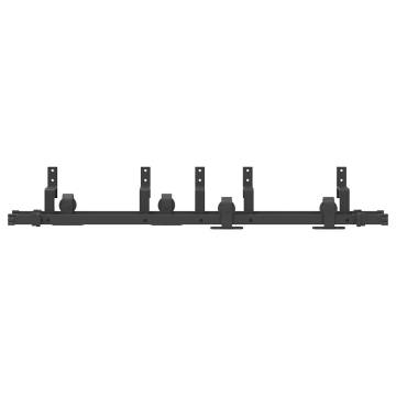 Sliding Door Hardware Kit 152.5 cm - Steel Black | HiPoMarket