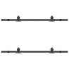 Sliding Door Hardware Kit 152.5 cm - Steel Black | HiPoMarket