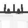 Sliding Door Hardware Kit 152.5 cm - Steel Black | HiPoMarket