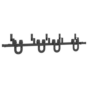 Sliding Door Hardware Kit 183 cm - Black Steel | Hipo Market