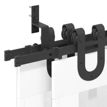 Sliding Door Hardware Kit 183 cm - Black Steel | Hipo Market