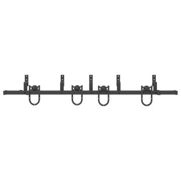 Sliding Door Hardware Kit 200 cm Steel Black | HipoMarket UK