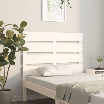 Stylish White Headboard 90x3x80 cm in Solid Pine Wood