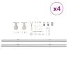 183 cm Sliding Door Hardware Kit - Stainless Steel Silver