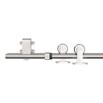 Sliding Door Hardware Kit 183 cm Stainless Steel Silver