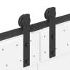 Sliding Door Hardware Kit 200 cm - Steel Black | HipoMarket