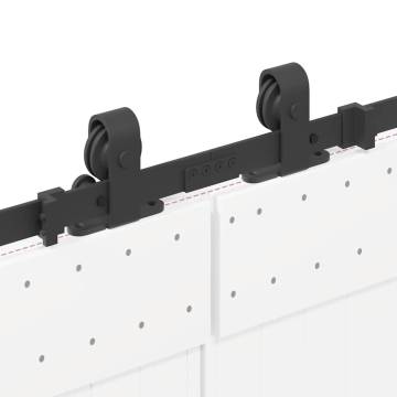 Sliding Door Hardware Kit 200 cm Steel Black | HipoMarket