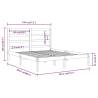 White Solid Wood Pine Bed Frame 140x200 cm | HipoMarket UK