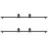 Sliding Door Hardware Kit 200 cm - Steel Black for Smooth Operation