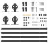 Sliding Door Hardware Kit 200 cm - Steel Black for Smooth Operation