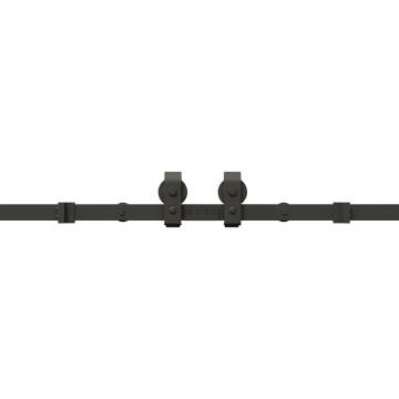 Sliding Door Hardware Kit 200 cm - Steel Black | HipoMarket