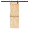 Solid Pine Sliding Door with Hardware Set - 70x210 cm