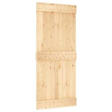 Solid Wood Pine Sliding Door Set - 90x210 cm | HipoMarket