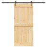 Sliding Door with Hardware Set | Solid Pine Wood 95x210 cm