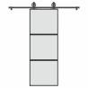  Sliding Door with Hardware Set 76x205 cm Tempered Glass&Aluminium Size 76 x 205 cm (183 cm) Quantity in Package 1 Model 2 horizontal bars Pattern matt 