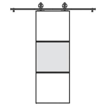 Modern Sliding Door with Hardware Set - Tempered Glass & Aluminium