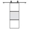  Sliding Door with Hardware Set 76x205 cm Tempered Glass&Aluminium Size 76 x 205 cm (183 cm) Quantity in Package 1 Model 2 horizontal bars Pattern matt and transparent 