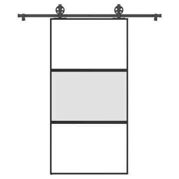 Stylish Sliding Door with Hardware Set - 102.5x205 cm