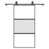  Sliding Door with Hardware Set 102,5x205 cm Tempered Glass&Aluminium Size 102.5 x 205 cm (183 cm) Quantity in Package 1 Model 2 horizontal bars Pattern matt and transparent 