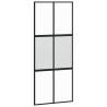 Stylish Sliding Door with Hardware Set - 90x205 cm Glass & Aluminium