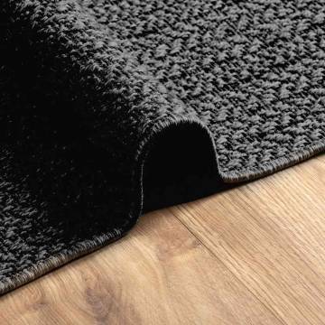 Rug ZIZUR Anthracite 100x200 cm | Jute Look Indoor & Outdoor