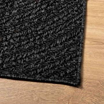 Rug ZIZUR Anthracite 100x200 cm - Jute Look for Indoor & Outdoor