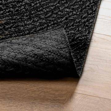 Rug ZIZUR Anthracite 100x200 cm - Jute Look for Indoor & Outdoor