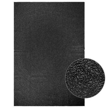 Rug ZIZUR Anthracite 200x290 cm - Jute Look for Indoor & Outdoor