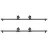 Sliding Door Hardware Kit 183 cm Steel Black - Hipomarket