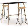 Stylish 3 Piece Bar Set in Black for Your Home | HipoMarket