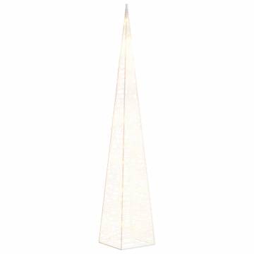 Acrylic Decorative LED Light Cone - Warm White 60 cm