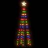 Colorful Christmas Cone Tree with 70 LEDs - 50x120 cm Decoration