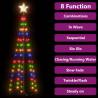 Colorful Christmas Cone Tree with 70 LEDs - 50x120 cm Decoration