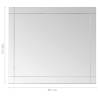 Stylish Wall Mirror 100x60 cm Glass - Modern Home Decor