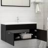 Sink Cabinet Black 100x38.5 cm - Stylish Bathroom Storage