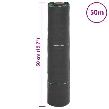 Weed Membrane Black 0.5x50m PP - Effective Weed Control