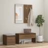  Hallway Furniture Set Brown Oak Engineered Wood Colour brown oak Quantity in Package 1 Amount 