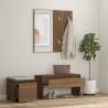 Hallway Furniture Set - Brown Oak Engineered Wood | HiPoMarket