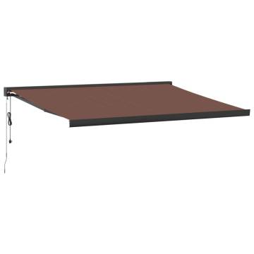 Automatic Retractable Awning Brown 450x300 cm | HipoMarket