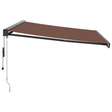 Automatic Retractable Awning Brown 450x300 cm | HipoMarket