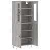 Stylish Highboard Grey Sonoma - 69.5x34x180 cm