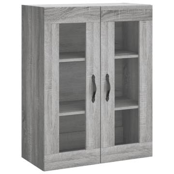 Stylish Highboard Grey Sonoma - 69.5x34x180 cm