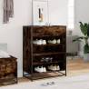 Shoe Cabinet Smoked Oak - Stylish Storage Solution | Hipo Market