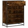 Shoe Cabinet Smoked Oak - Stylish Storage Solution | Hipo Market