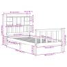 Bookcase Bed without Mattress White - 75x190 cm Solid Wood