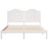 Extra Long White Bed Frame 140x210 cm - Durable Solid Wood