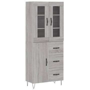 Highboard Grey Sonoma - Stylish Storage Solution | HipoMarket