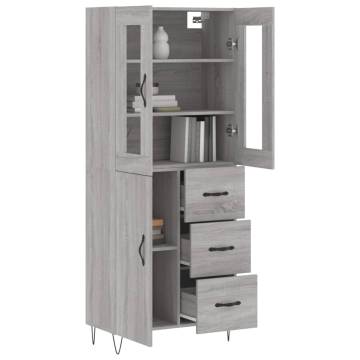 Highboard Grey Sonoma - Stylish Storage Solution | HipoMarket